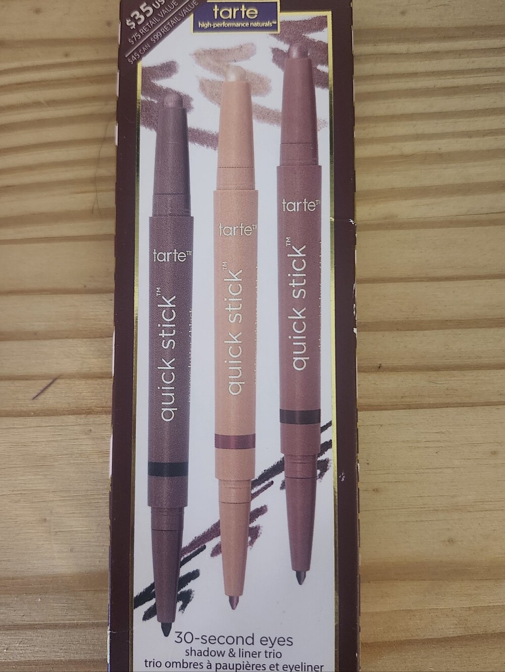 NEW/NEVEE USED tarte Quick Stick Trio - Mauve, Pink, Rose- Gift